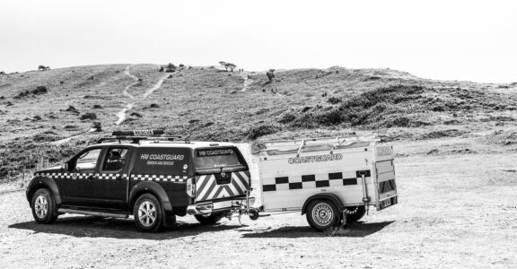 Coastguard cliff search